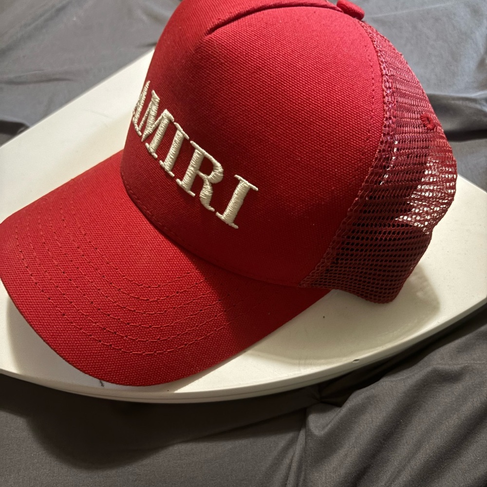 AMIRI Vibrant Red TRUCKER HAT - Picture 6 of 7